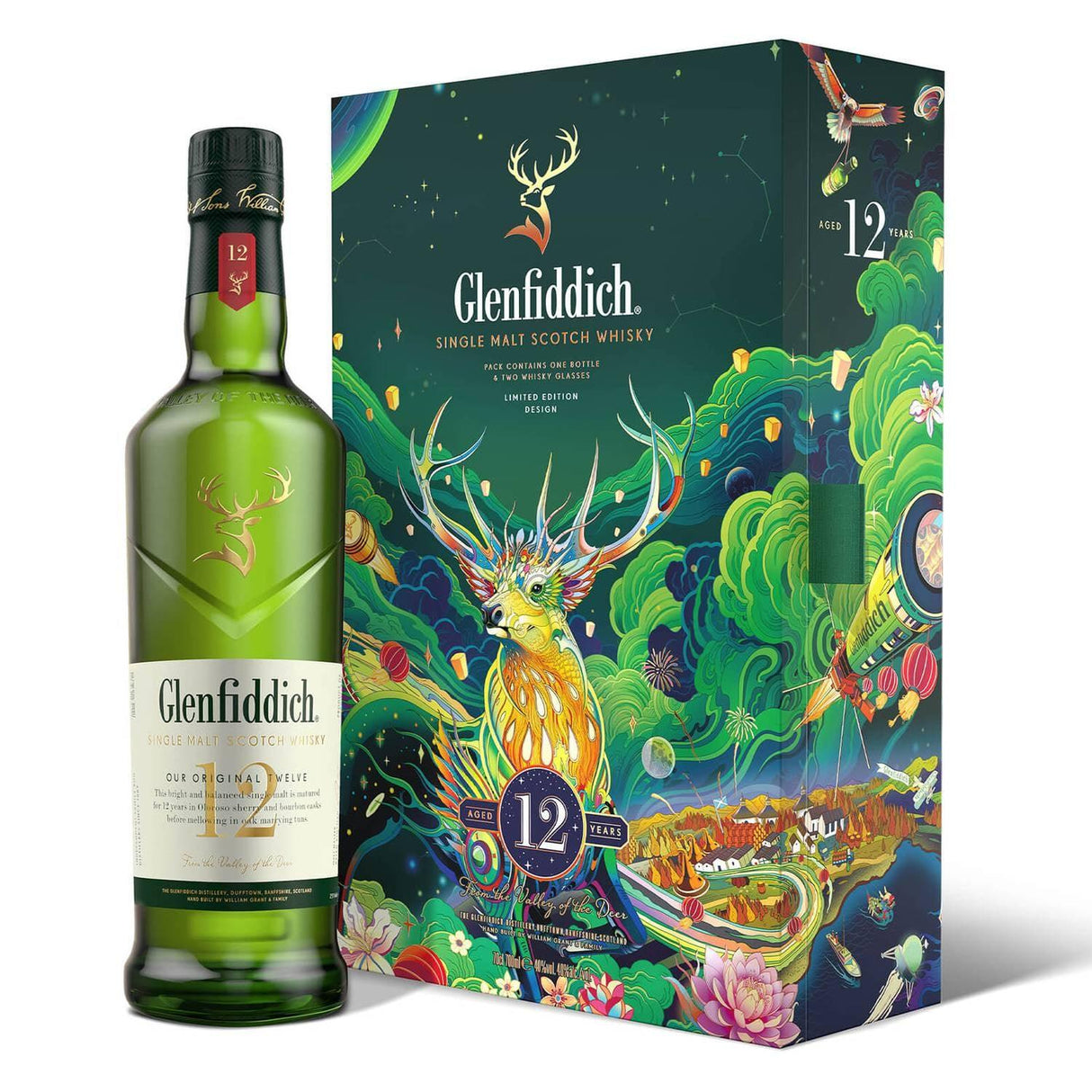 Glenfiddich 12 Year Old "Chinese New Year Limited Edition" Single Malt Scotch Whisky | Free Shipping on orders $400+