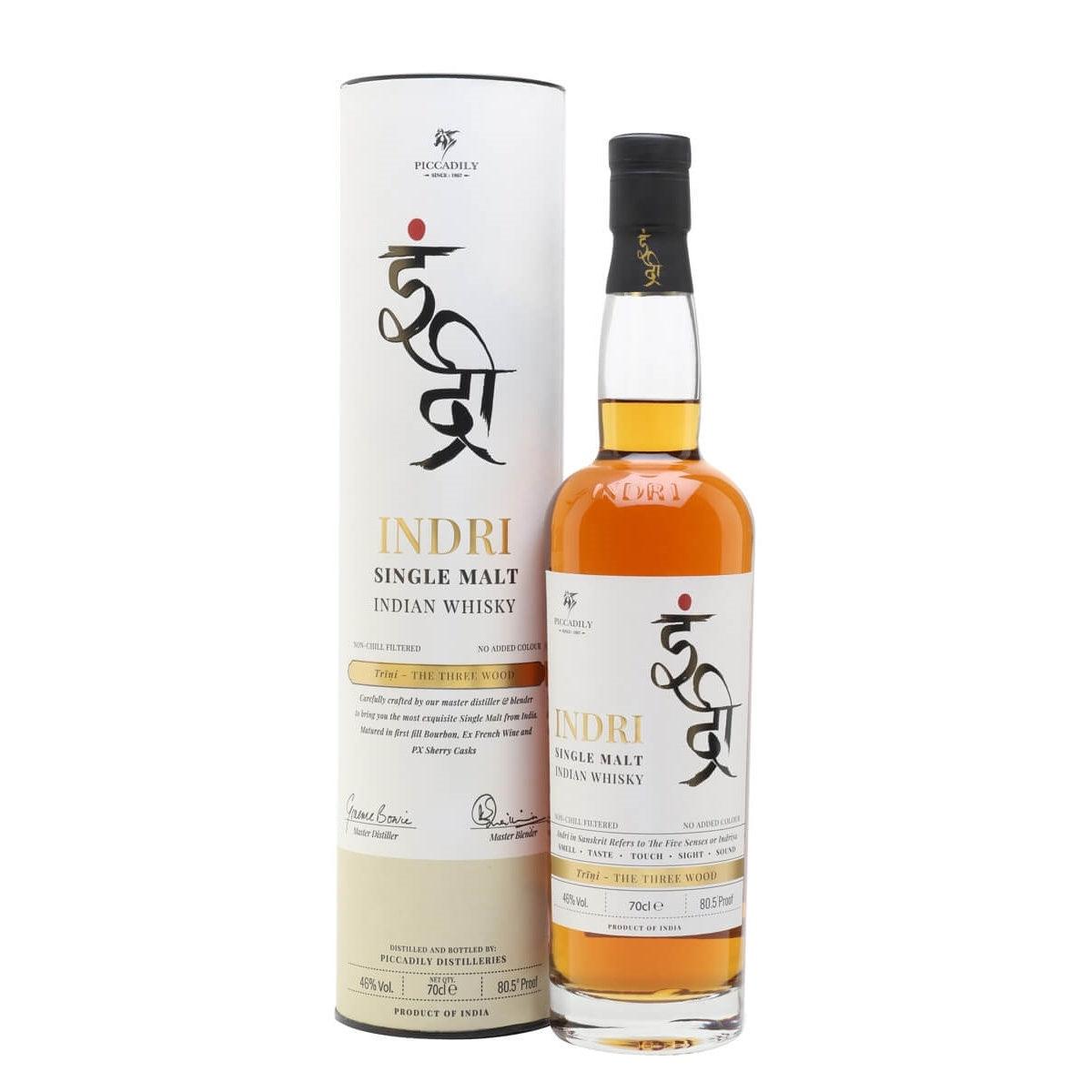 Indri Trini The Three Wood Indian Single Malt | Free Shipping on orders $400+