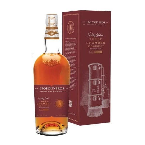 Leopold Brothers Three Chamber Bottle in Bond Rye Whiskey | Free Shipping on orders $400+