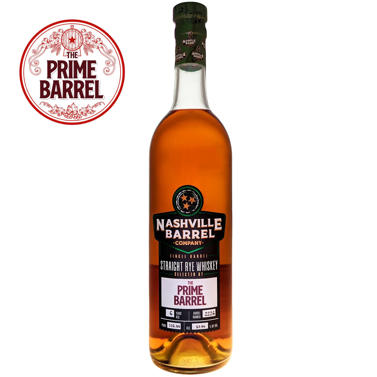 Nashville Barrel Company"Smashville" Single Barrel Straight Rye Whiskey The Prime Barrel Pick #84 - De Wine Spot | DWS - Drams/Whiskey, Wines, Sake