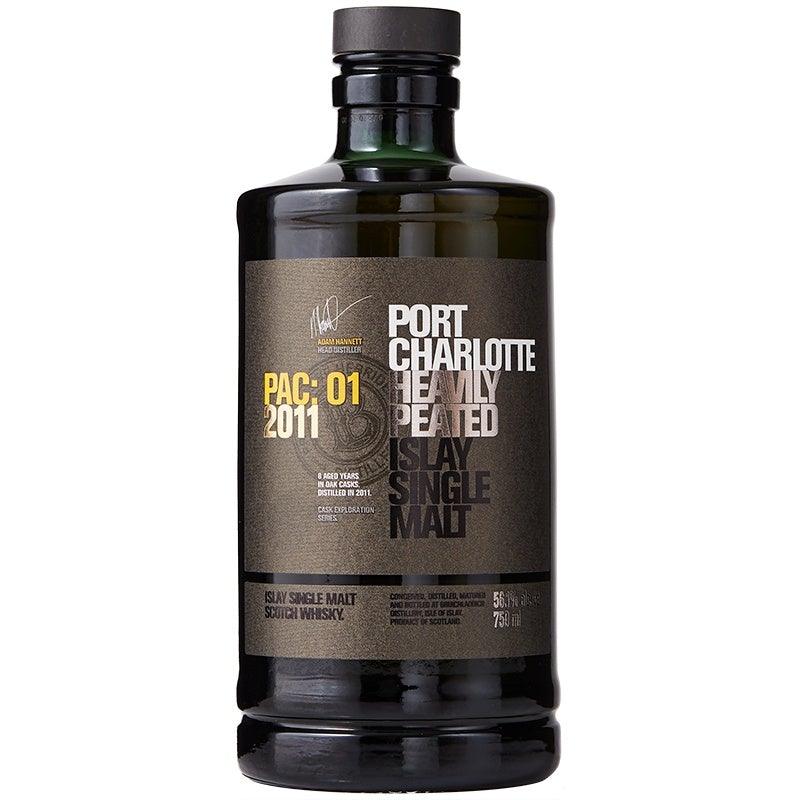 Port Charlotte PAC:01 Heavily Peated 8 Years Single Malt Scotch Whisky | Free Shipping on orders $400+