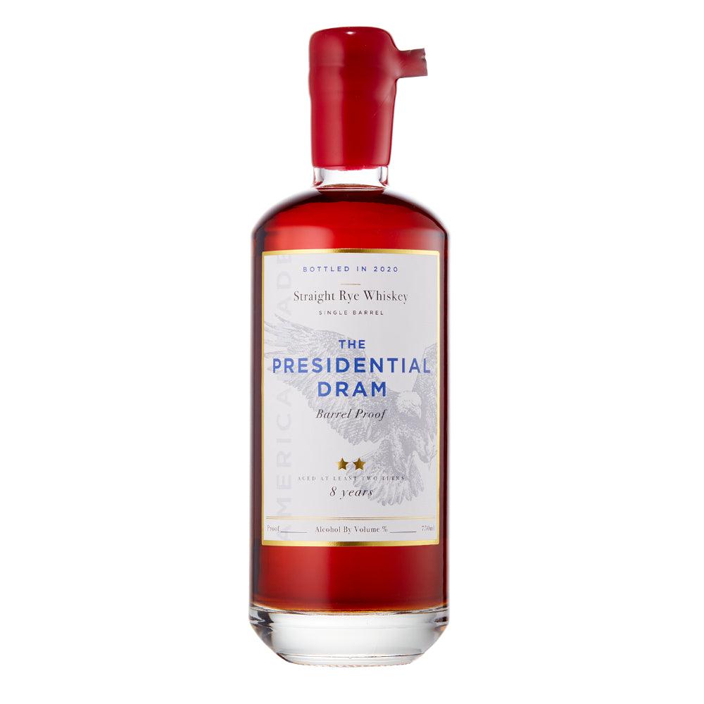 The Presidential Dram 8 Years Old Barrel Proof Straight Rye Whiskey | Free Shipping on orders $400+