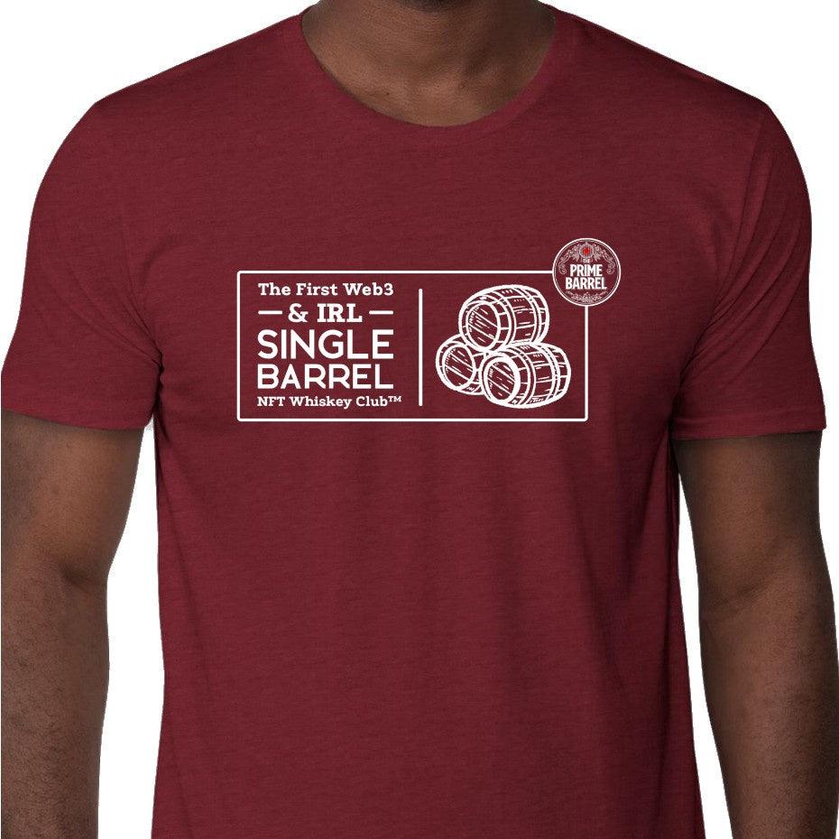The Prime Barrel "The First Web3 Single Barrel Club" Tri‑Blend T-shirt | Free Shipping on orders $400+