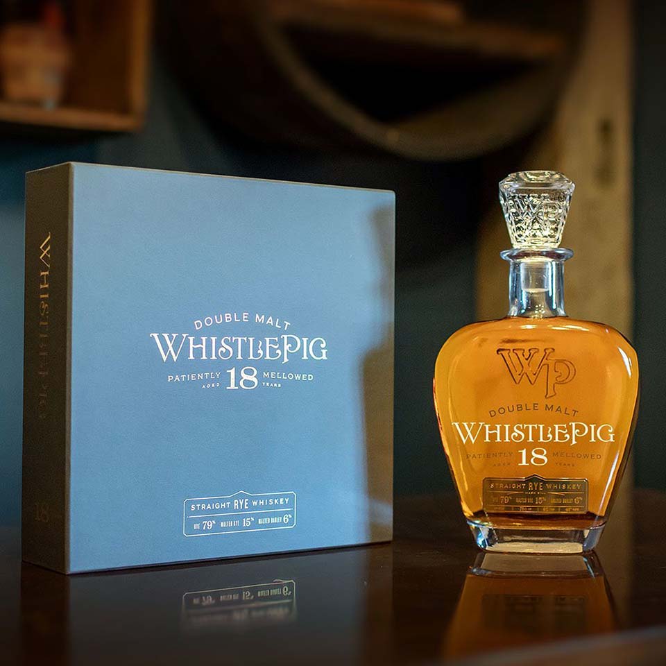 WhistlePig Double Malt 18 Year Old Straight Rye Whiskey | Free Shipping on orders $400+