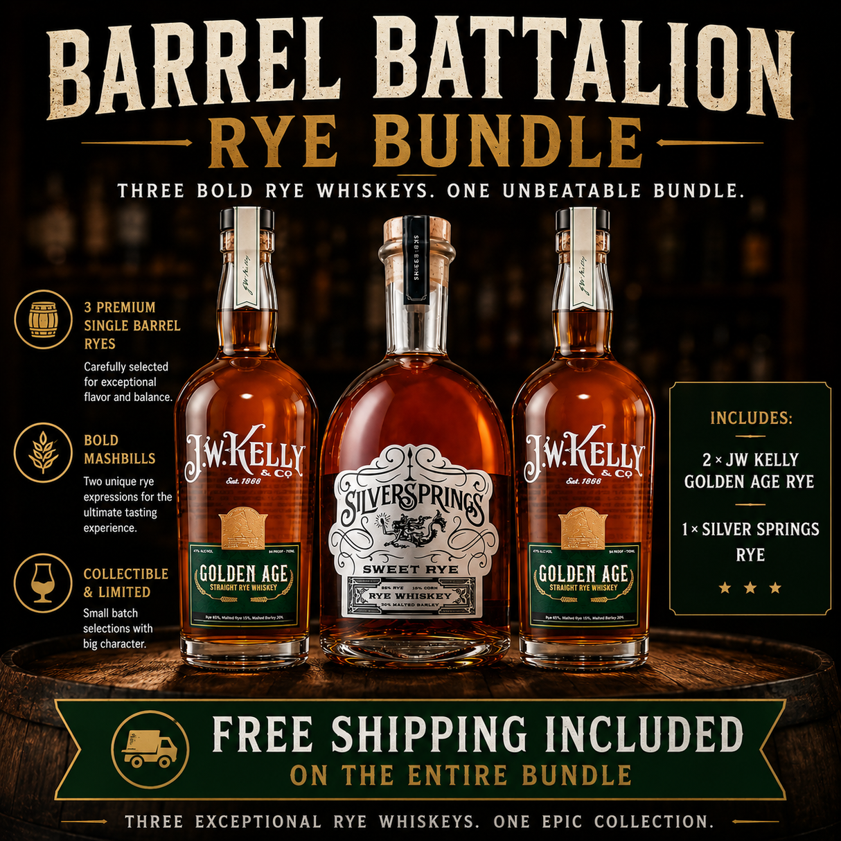 Barrel Battalion Rye Bundle | Free Shipping on orders $400+
