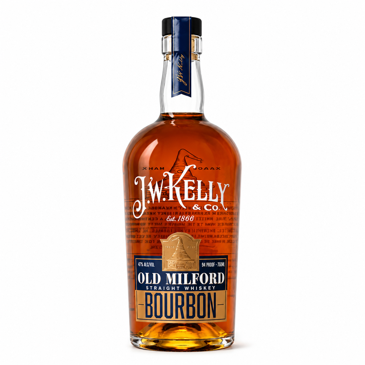 JW Kelly Old Milford Straight Bourbon Whiskey