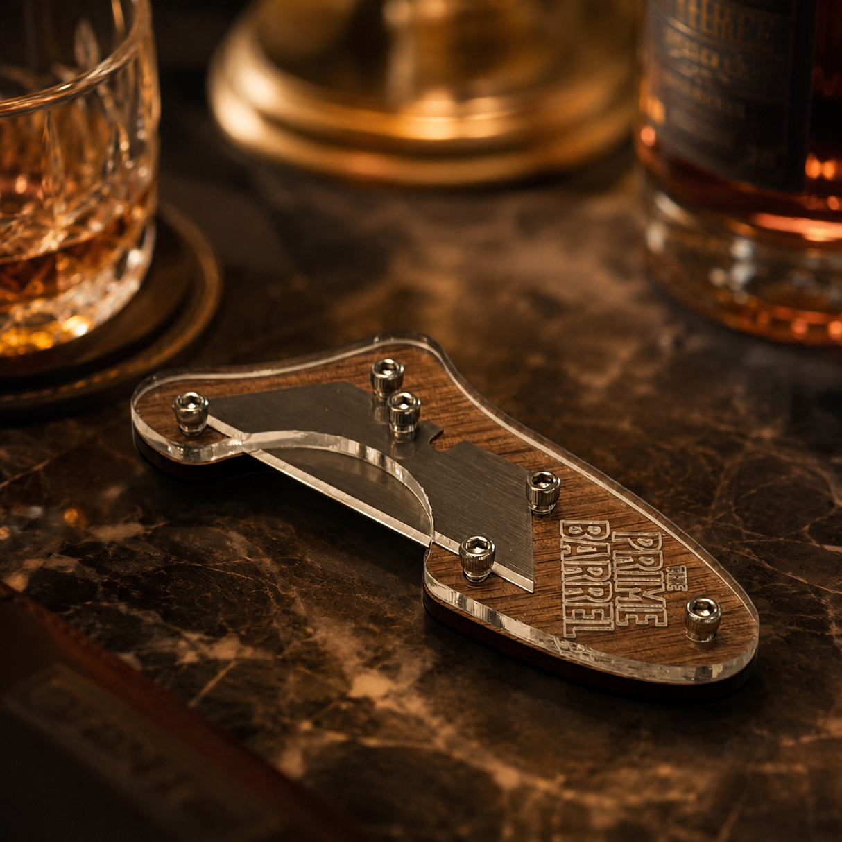 Prime Barrel Wax Cutter & Bottle Opener with Replaceable Blade