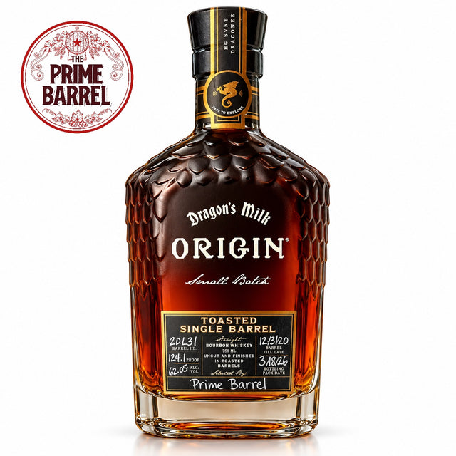 Dragon's Milk Origin Small Batch Toasted Single Barrel Straight Bourbon Whiskey The Prime Barrel Pick #175 | Free Shipping on orders $400+