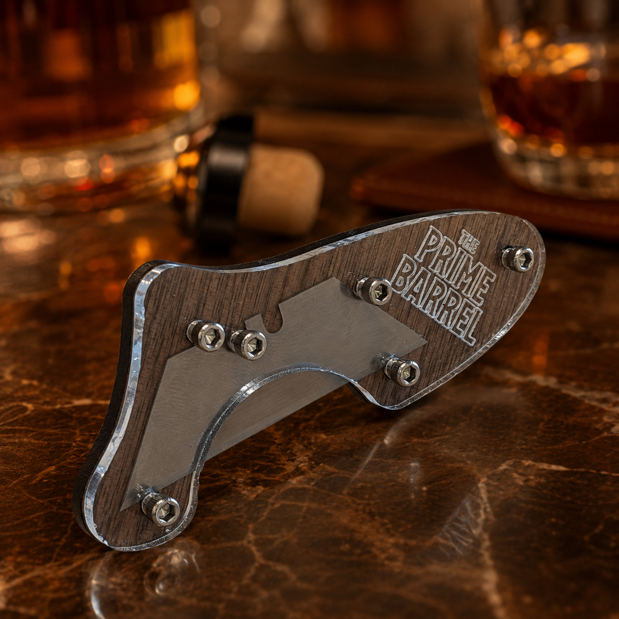 Prime Barrel Wax Cutter & Bottle Opener with Replaceable Blade