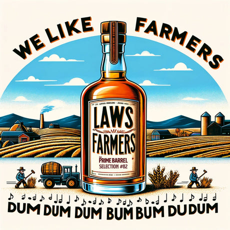 Laws Whiskey House "We Love Farmers" 7 Years Four Grain Single Barrel Bourbon Whiskey The Prime Barrel Pick #82 - De Wine Spot | DWS - Drams/Whiskey, Wines, Sake