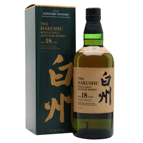 Hakushu 18 Years Single Malt Japanese Whisky - De Wine Spot | DWS - Drams/Whiskey, Wines, Sake