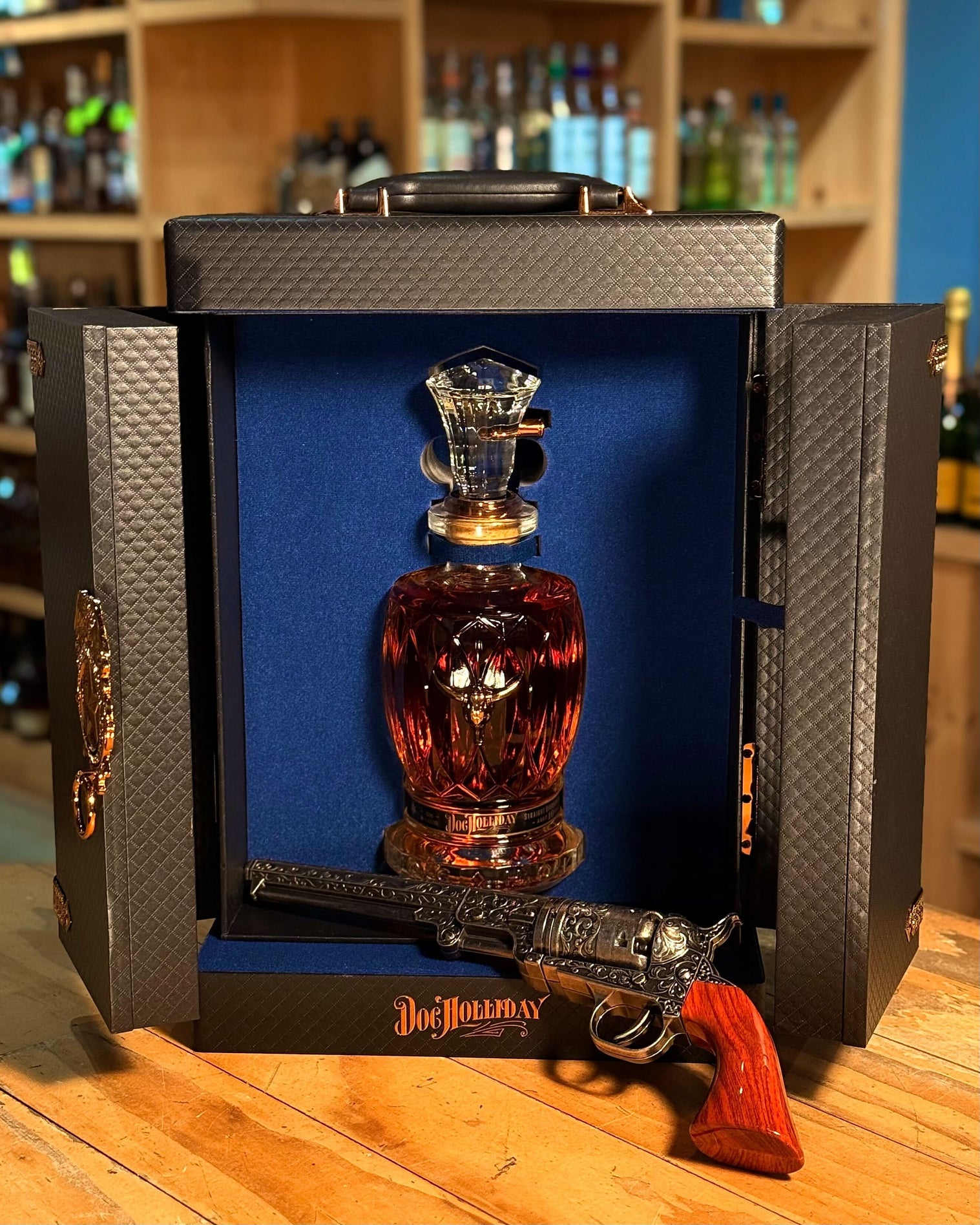 Doc Holliday 10 Years Straight Bourbon Whiskey Gift Set With Revolver ...