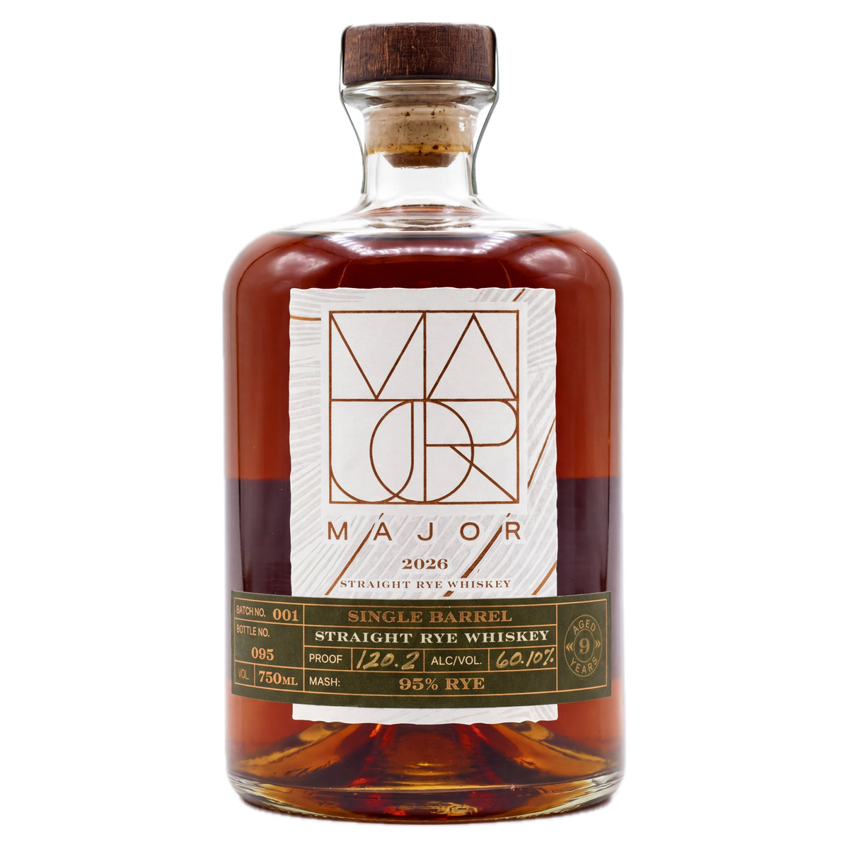 Major 2026 Release 001 9 Year Single Barrel Rye Whiskey | Free Shipping on orders $400+