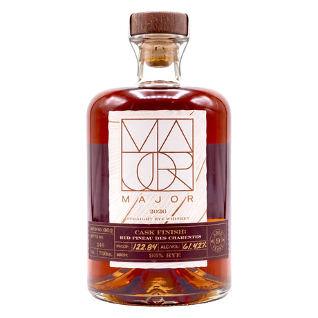 Major 2026 Release 003 9 Year Rye Whiskey Red Pineau Cask Finish | Free Shipping on orders $400+
