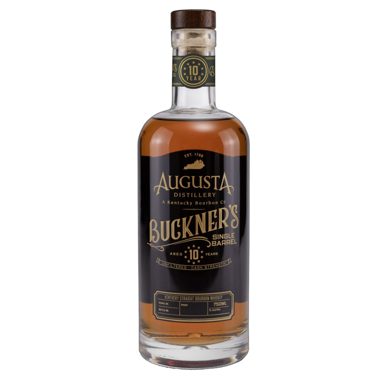 Augusta Distillery Buckner's 10 Cask Strength Single Barrel Straight Bourbon Whiskey