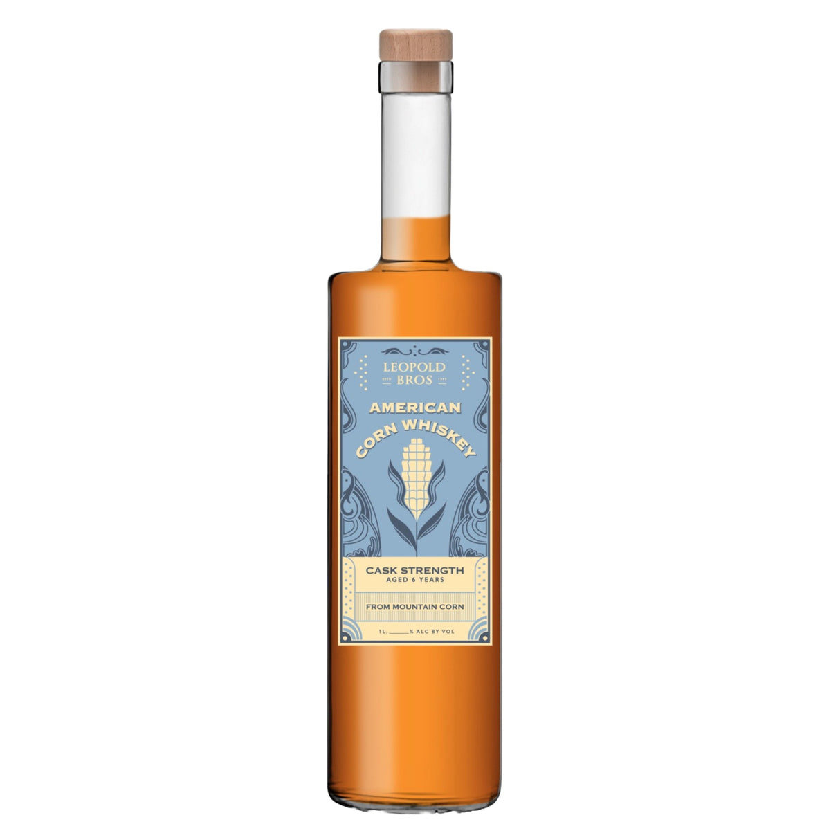 Leopold Brothers 6 Years Aged American Corn Whiskey From Mountain Corn Cask Strength Whiskey 100 Proof