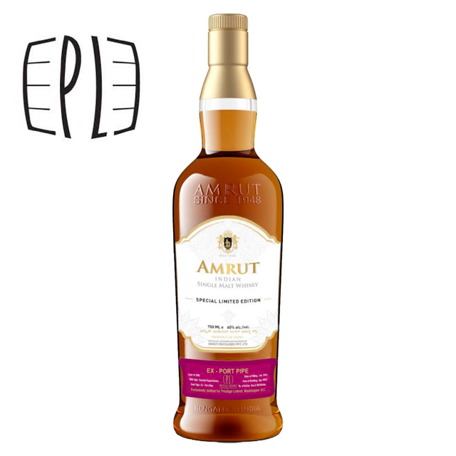 Amrut Cask Strength 8 Year Port Pipe Aged ‘Private Cask X PLDC Exclusive’ Indian Single Malt Whisky | Free Shipping on orders $400+
