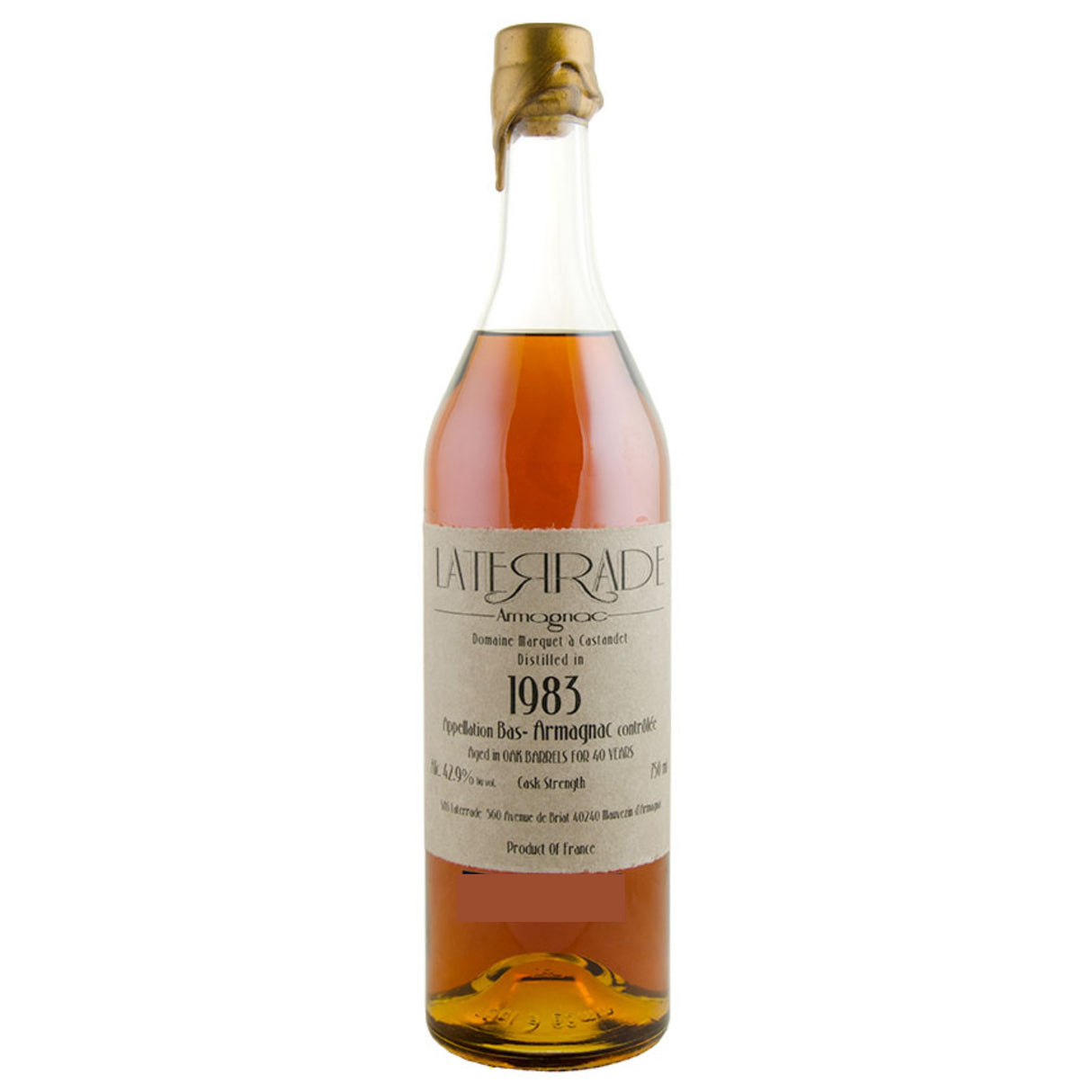 Laterrade Domaine de Marquet 1983 Vintage Armagnac | Free Shipping on orders $400+