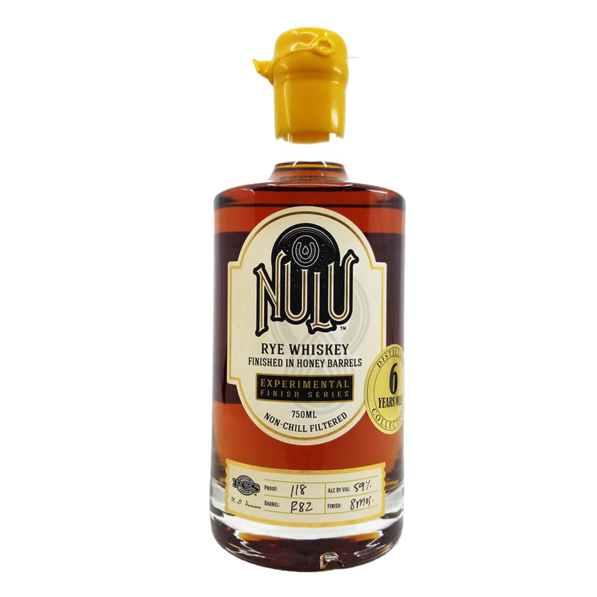 NULU Experimental Series 6 Year Old Rye Whiskey Finished in Honey Barrels