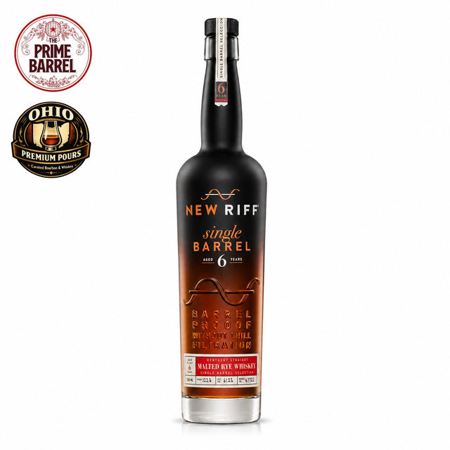 New Riff Distilling 6-Year Malted Rye “Riff Astley” Single Barrel Whiskey The Prime Barrel x Ohio Premium Pours Pick | Free Shipping on orders $400+
