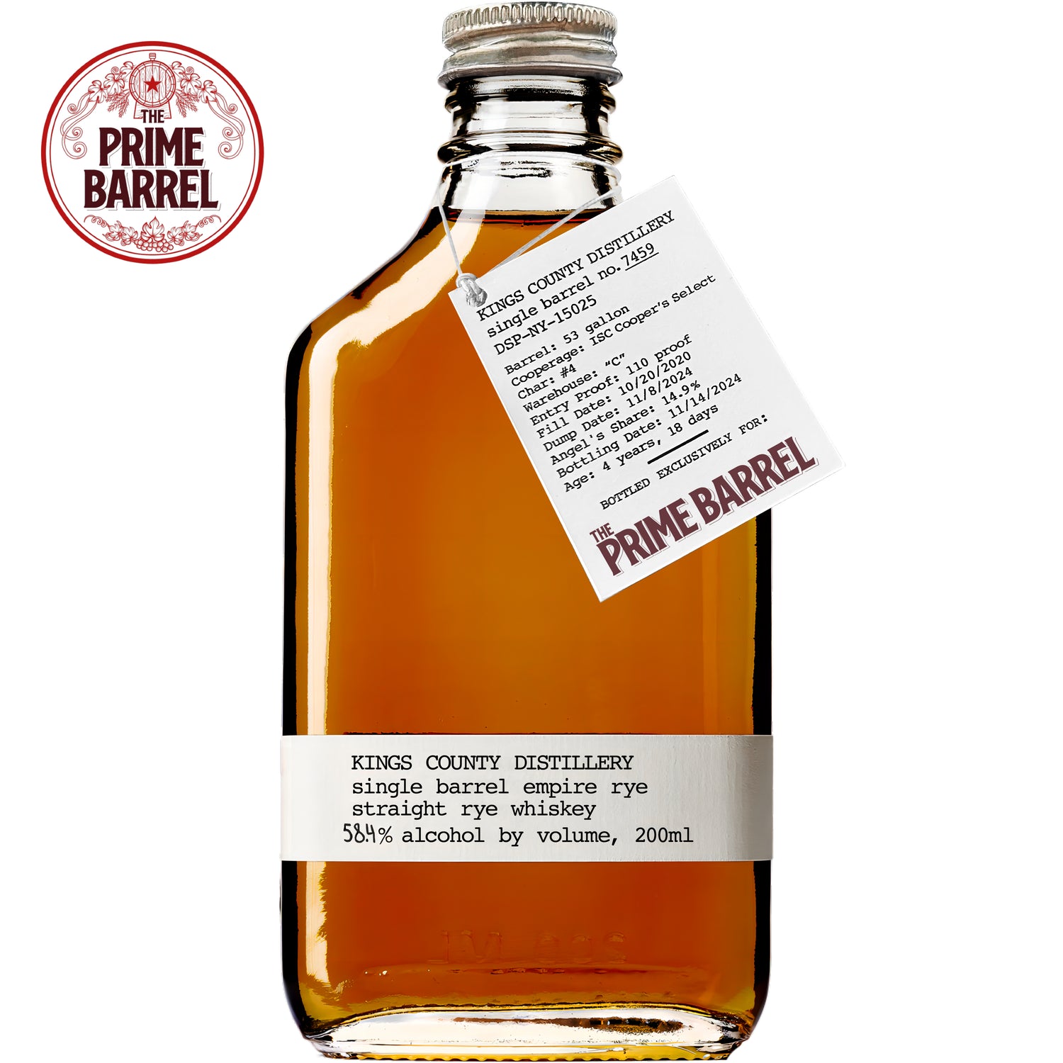 Kings County Distillery "Empire State Of Mind" Private Barrel Empire Rye The Prime Barrel Pick #116 200ml
