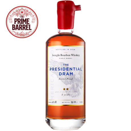 The Presidential Dram "Tater In Chief" 8 Years Old Barrel Proof Straight Bourbon Whiskey The Prime Barrel Pick #112