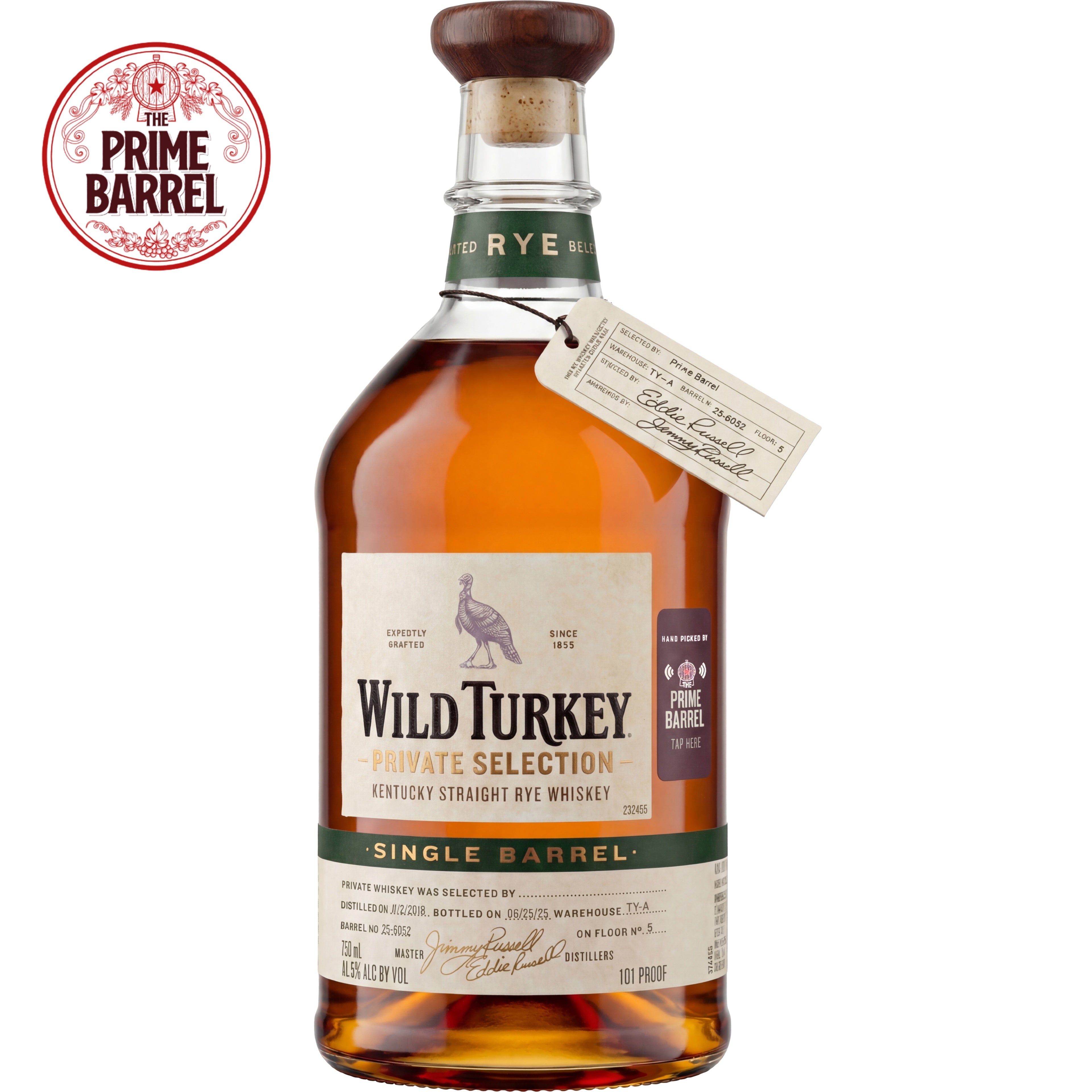 Wild Turkey Rye Single Barrel 6 Year - Prime Barrel Pick #150 – De