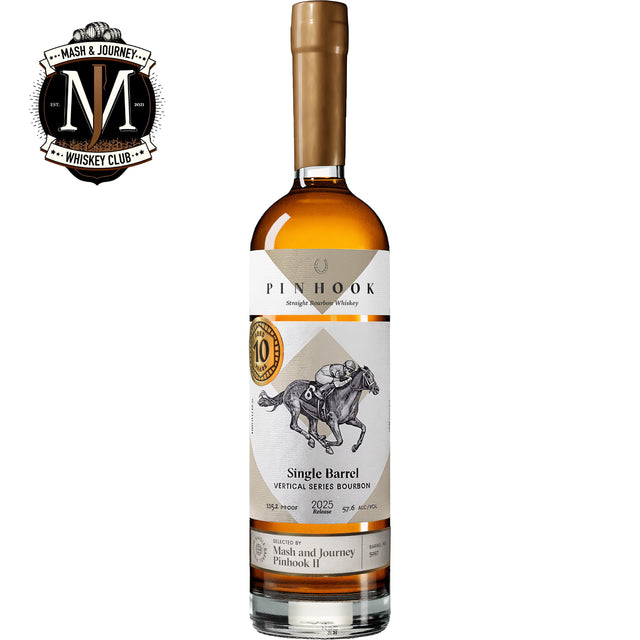 Pinhook 10 Years Old "Mash and Journey" Single Barrel Straight Bourbon Whiskey | Free Shipping on orders $400+