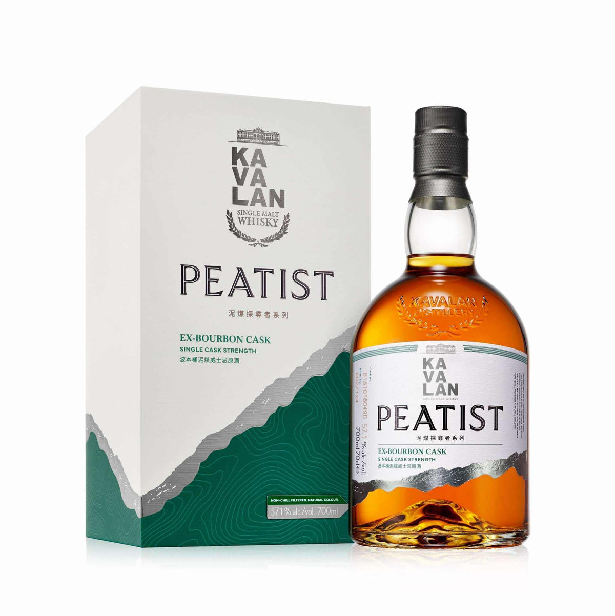 Kavalan Peatist Ex-Bourbon Single Cask Strength Whisky | Rare 