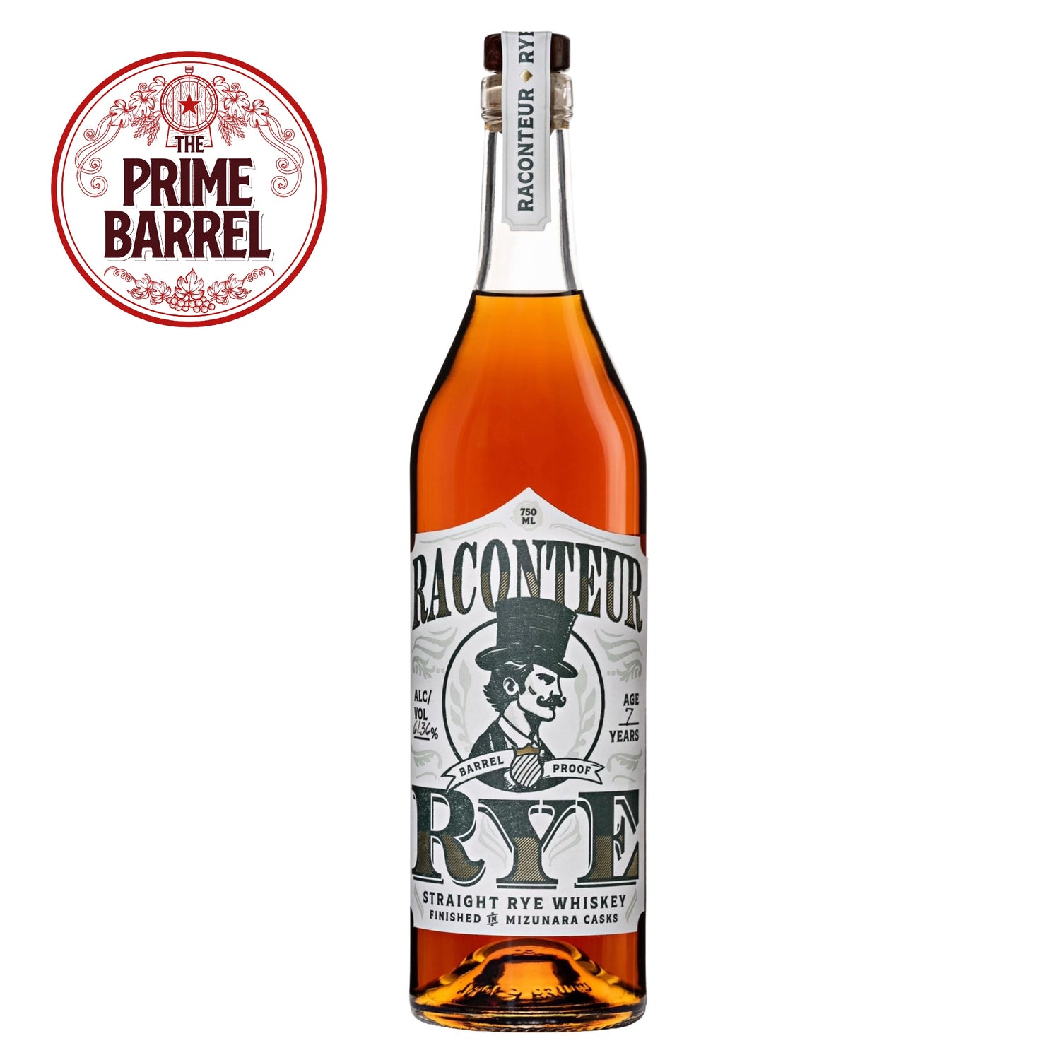 Raconteur "Prime Barrel: Bardstown Muse" Straight Rye Whiskey Finished in Mizunara Casks The Prime Barrel Private Blend | Free Shipping on orders $400+