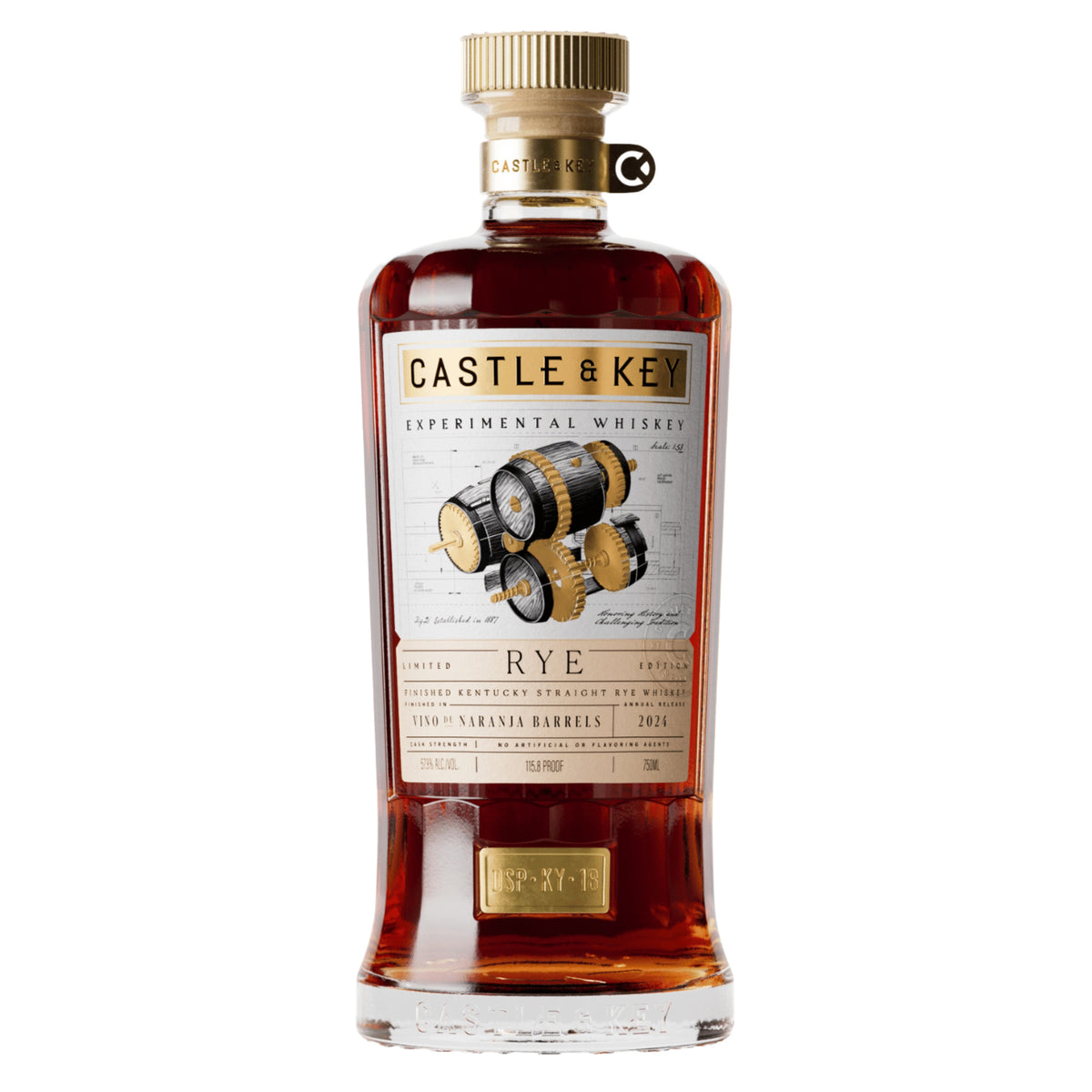 Factory Castel Key Castle & Key VDN Experimental Cask Strength Kentucky Straight Rye Whis ...