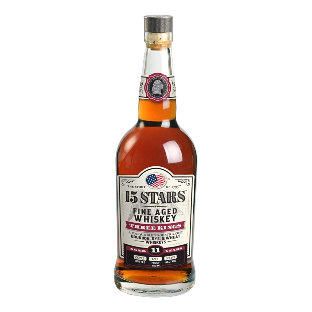 15 Stars Celebration Series 11 Years Old Three Kings Blend Of Straight Bourbon Rye & Wheat Whiskeys | Free Shipping on orders $400+