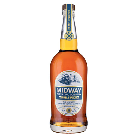 Midway Distilling Company Colonel Francisco Rye Whiskey Finished in Rum Barrels | Free Shipping on orders $400+