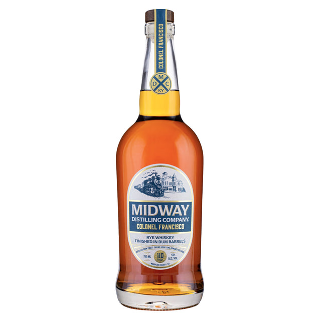 Midway Distilling Company Colonel Francisco Rye Whiskey Finished in Rum Barrels | Free Shipping on orders $400+