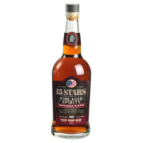 15 Stars 10 Years Old Fine Aged Sherry Cask Finished Straight Bourbon Whiskey | Free Shipping on orders $400+
