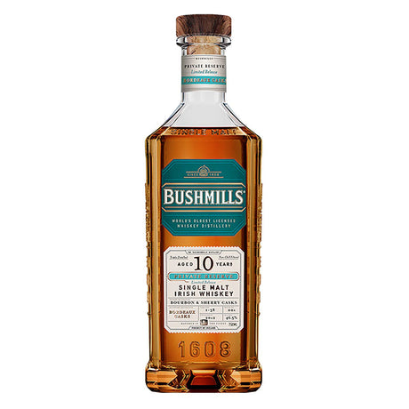 Bushmills 10 year old Private Reserve Bordeaux Cask Single Malt Irish Whiskey