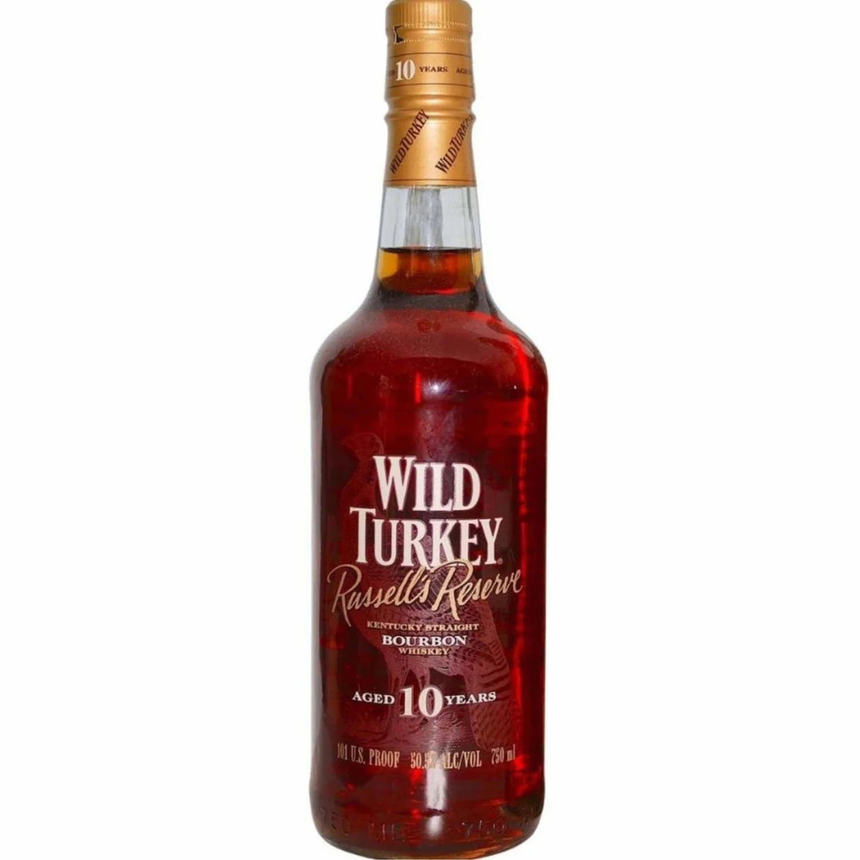 Wild Turkey 10 Year Old Russells Reserve 101 Proof Clear Label