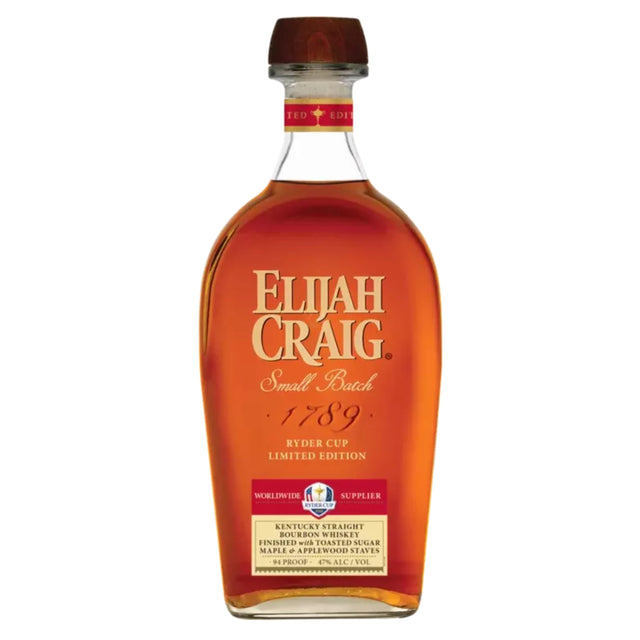Elijah Craig 2025 Ryder Cup Limited Edition Kentucky Straight Bourbon Whiskey Finished with Toasted Sugar Maple & Applewood Staves | Free Shipping on orders $400+