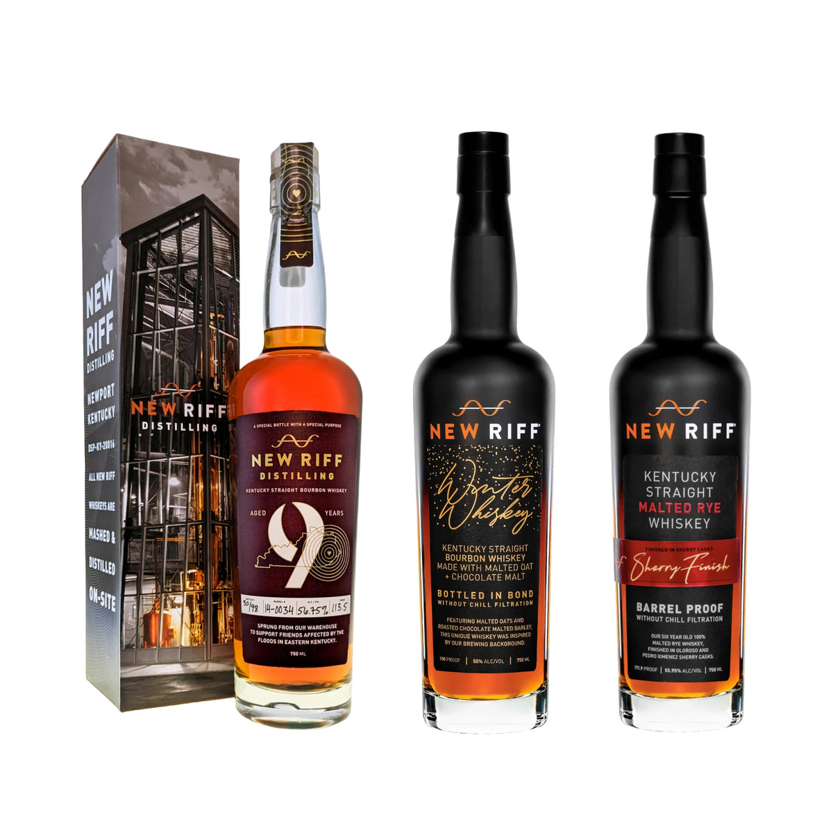 New Riff Limited Triple Bundle – Winter, Malted Rye & 9 Year – De Wine ...