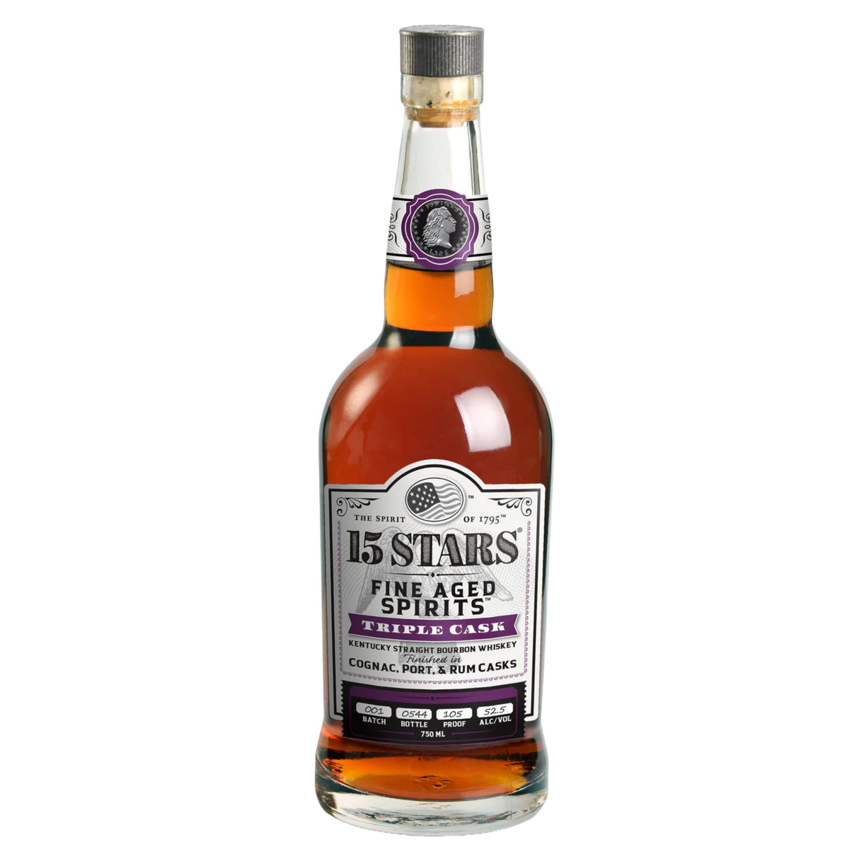 15 Stars Batch 001 Triple Cask Fine Aged Kentucky Straight Bourbon Whiskey | Free Shipping on orders $400+