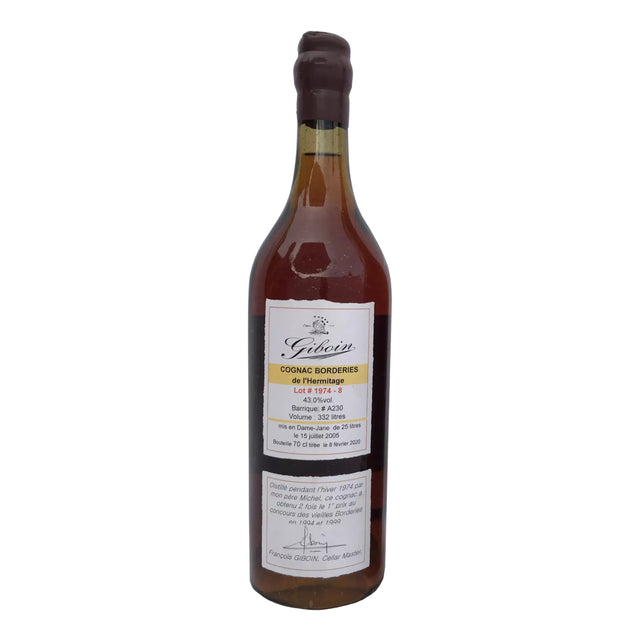 Giboin Borderies 1974 Vintage Cognac | Free Shipping on orders $400+