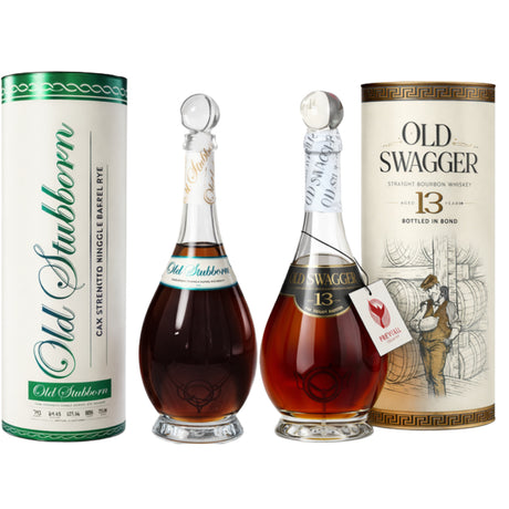 Rising Tide Spirits Bundle #3: Old Stubborn Cask Strength Single Barrel Rye + Old Swagger 13 Year Bottled-In-Bond Bourbon | Free Shipping on orders $400+