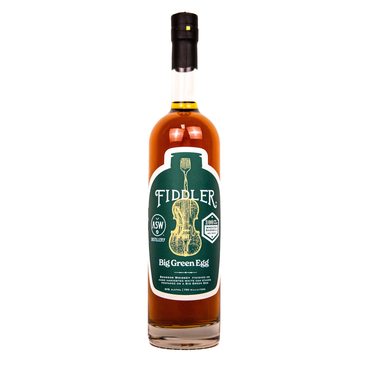 Fiddler Big Green Egg Collaboration Single Barrel Georgia Heartwood Bourbon Whiskey