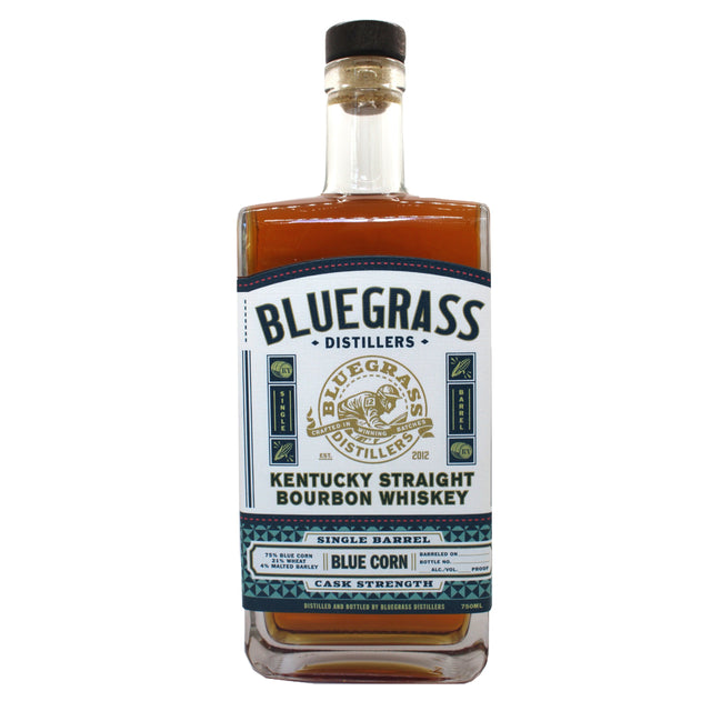 Bluegrass Distillers Blue Corn Cask Strength Single Barrel Kentucky Straight Bourbon Whiskey | Free Shipping on orders $400+
