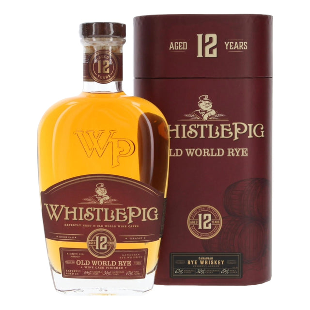Whistlepig Straight Old World 12 Year Rye Whiskey w/ Gift Canister | Free Shipping on orders $400+