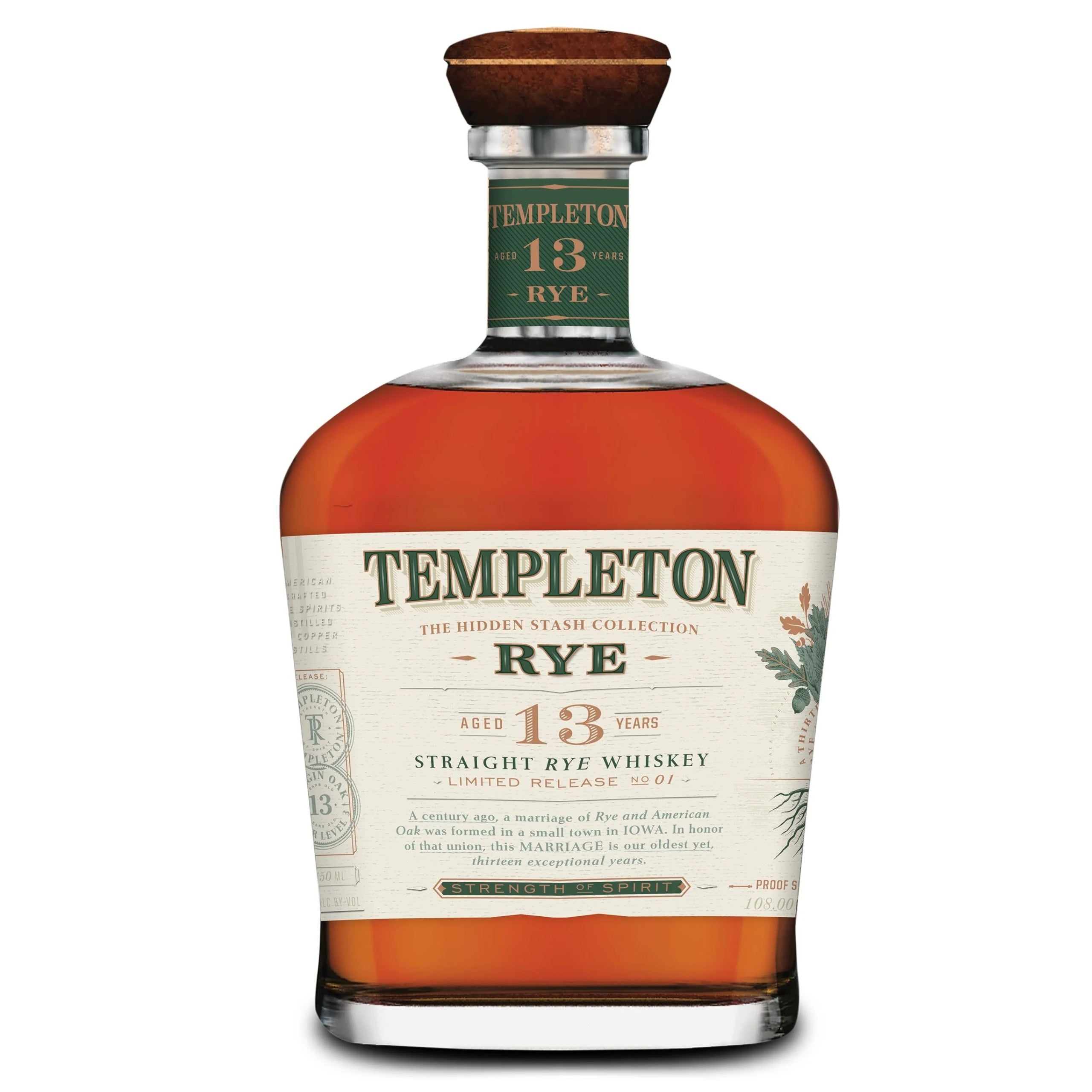 Templeton The Hidden Stash Collection Aged 13 Years Straight Rye