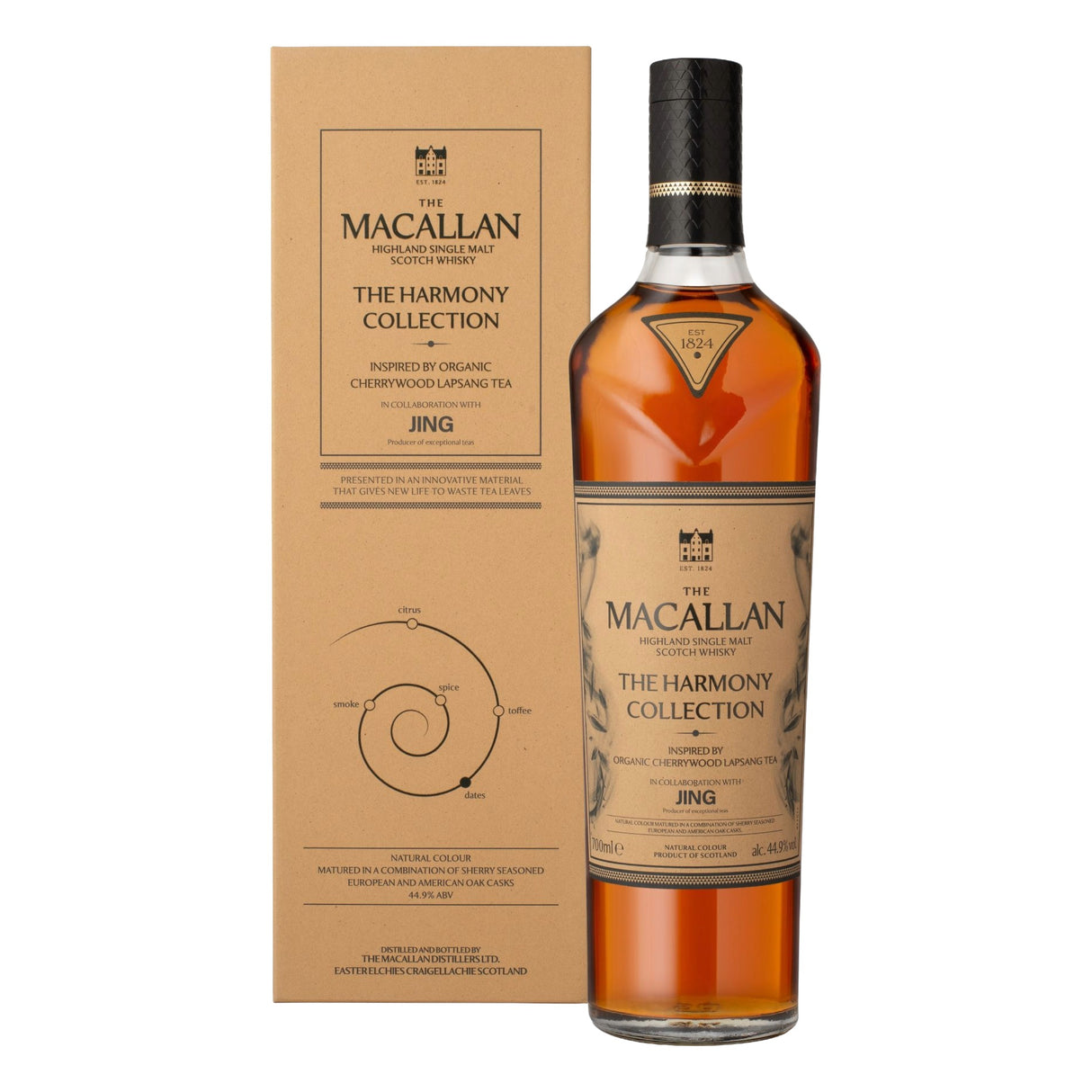 Macallan Harmony Collection "Jing Organic Cherrywood Lapsang Tea" Single Malt Scotch Whisky | Free Shipping on orders $400+