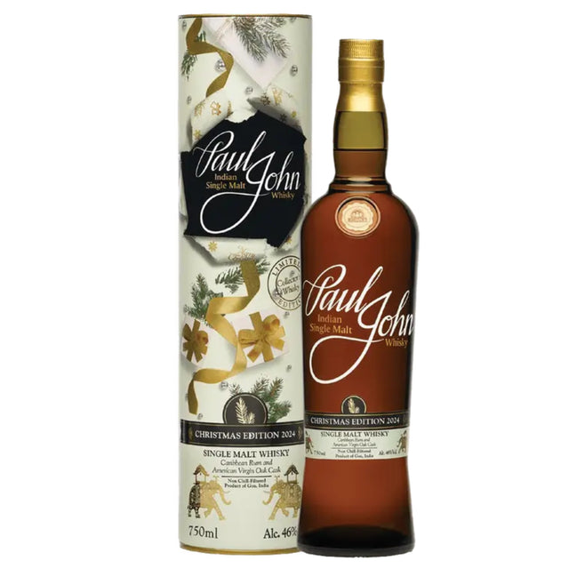 Paul John Indian Single Malt Whisky Christmas Limited Edition | Free Shipping on orders $400+