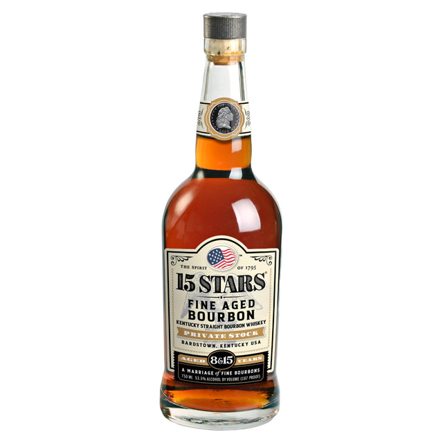15 Stars Private Stock 8 & 15 Years Aged Fine Aged Bourbon Kentucky Straight Bourbon Whiskey | Free Shipping on orders $400+
