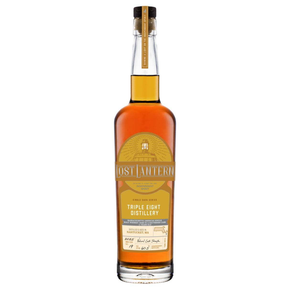 Lost Lantern 11 Year Old Triple Eight Peated Massachusetts Single Cask Single Malt | Free Shipping on orders $400+
